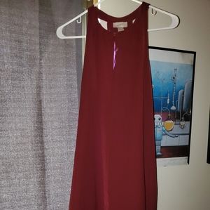 The loft burgundy dress size small